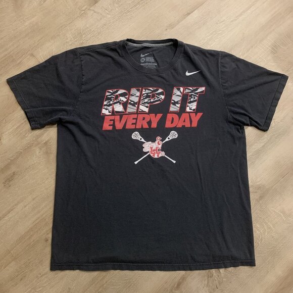 Nike Lynchburg College Hornets Lacrosse Rip It T-Shirt Men's XL University of - Picture 1 of 7